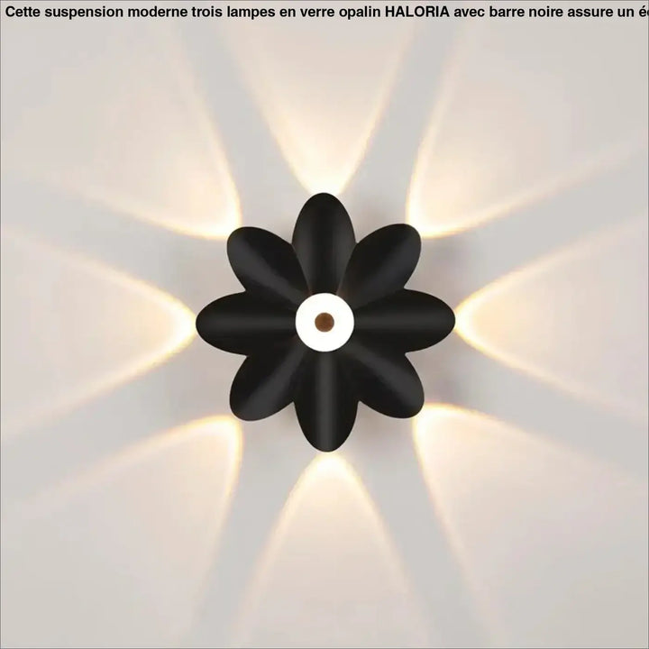 Applique murale design fleur blanche moderne led