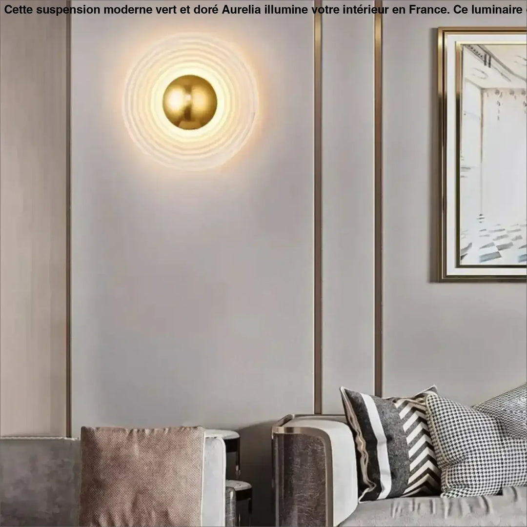 Applique murale contemporaine au design circulaire en verre