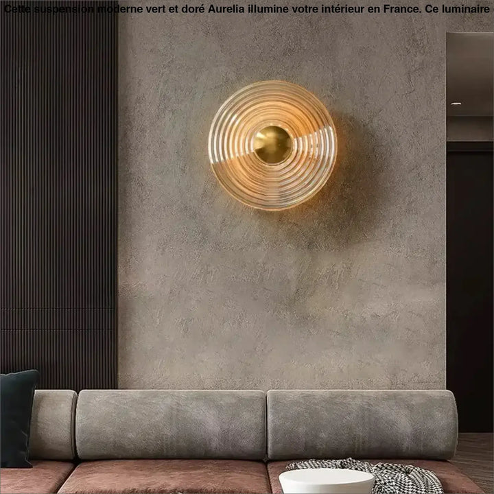 Applique murale contemporaine au design circulaire en verre