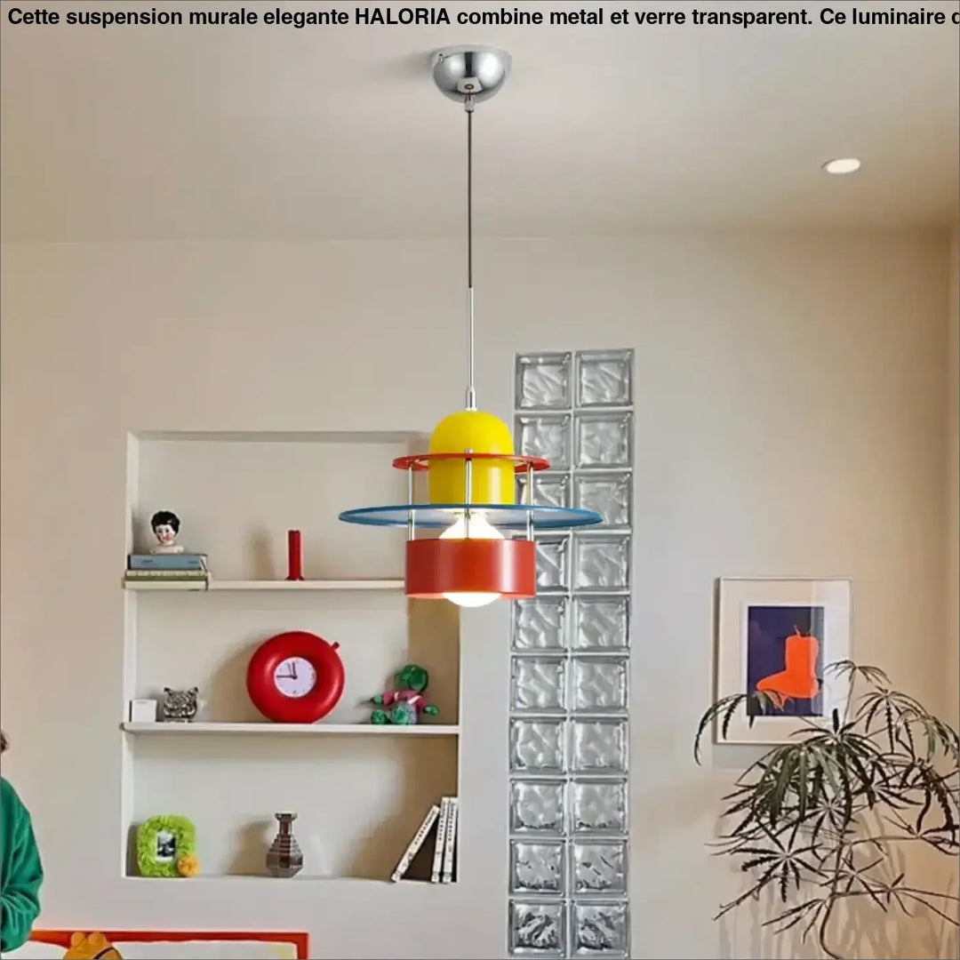 Suspension design multicolore moderne style rétro pour chambre

