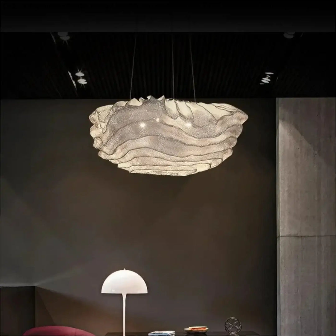 Suspension Nuage Design Ondulé LED Moderne