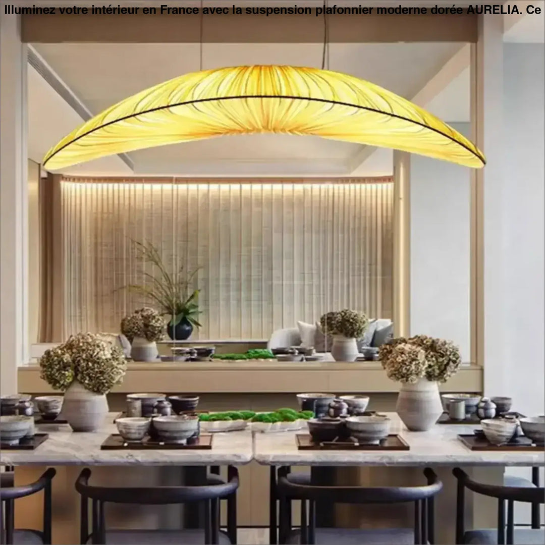 Suspension Luminaire Moderne Tissu Allongée Unique Élégance