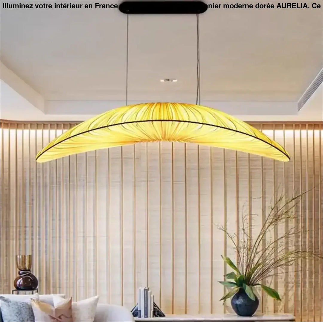 Suspension Luminaire Moderne Tissu Allongée Unique Élégance