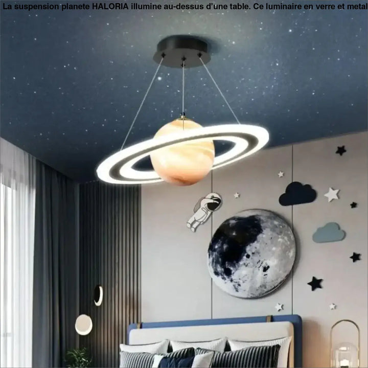 Suspension Planète Moderne Avec Anneaux