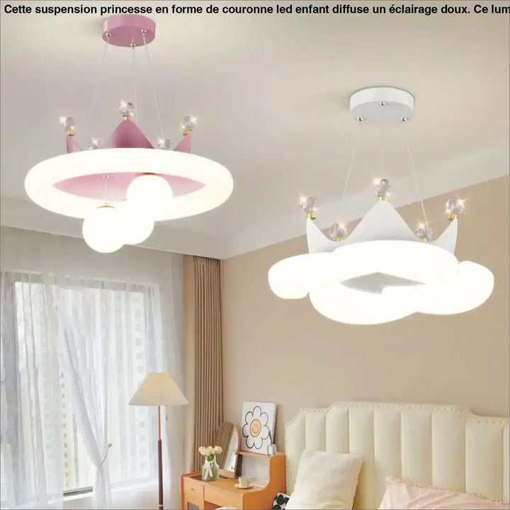 Suspension princesse en couronne LED enfant


