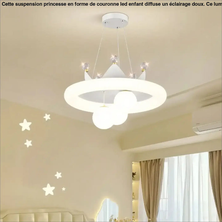 Suspension princesse en couronne LED enfant

