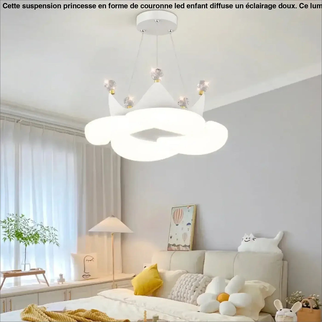 Suspension princesse en couronne LED enfant

