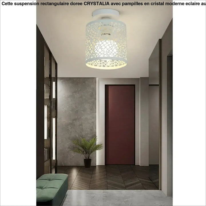 Plafonnier Noir Orientale À Motifs Découpés Pour Couloir Chic

