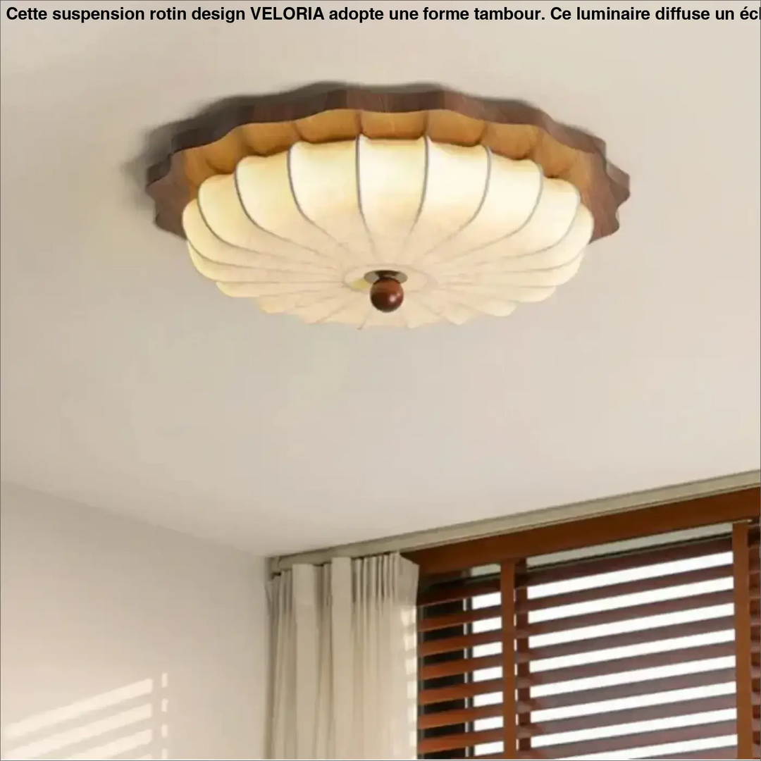 Plafonnier fleur sculptée avec lumière diffuse élégant