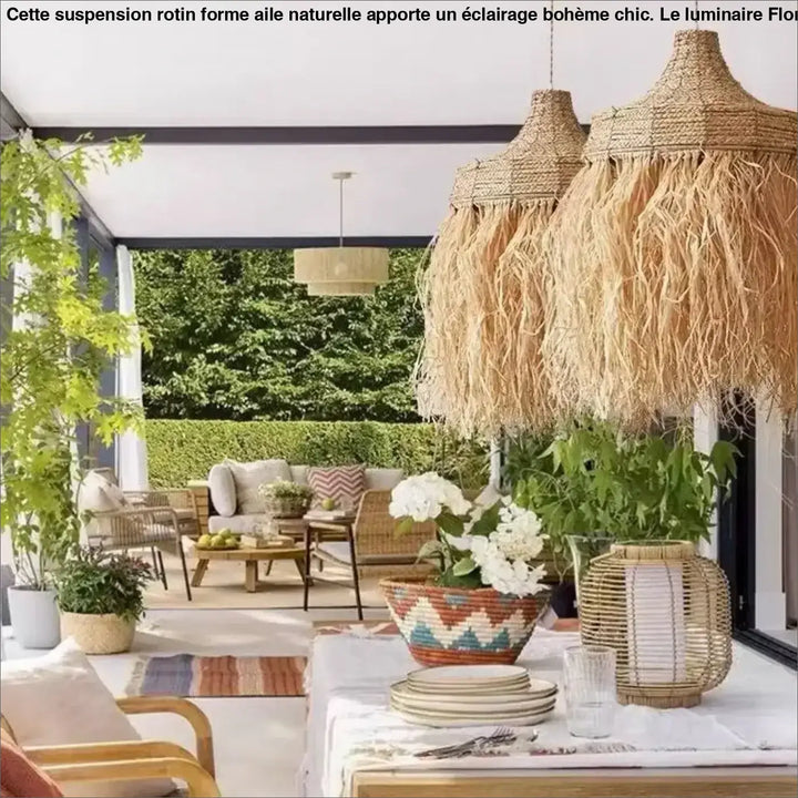 New Design Handmade Woven Rattan Grass Thailand Japanese Simple Natural Australia House Popular Pendant Lamps Lights