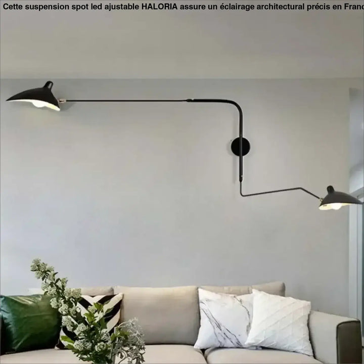 Applique industrielle orientable noir mat luminaire raffiné