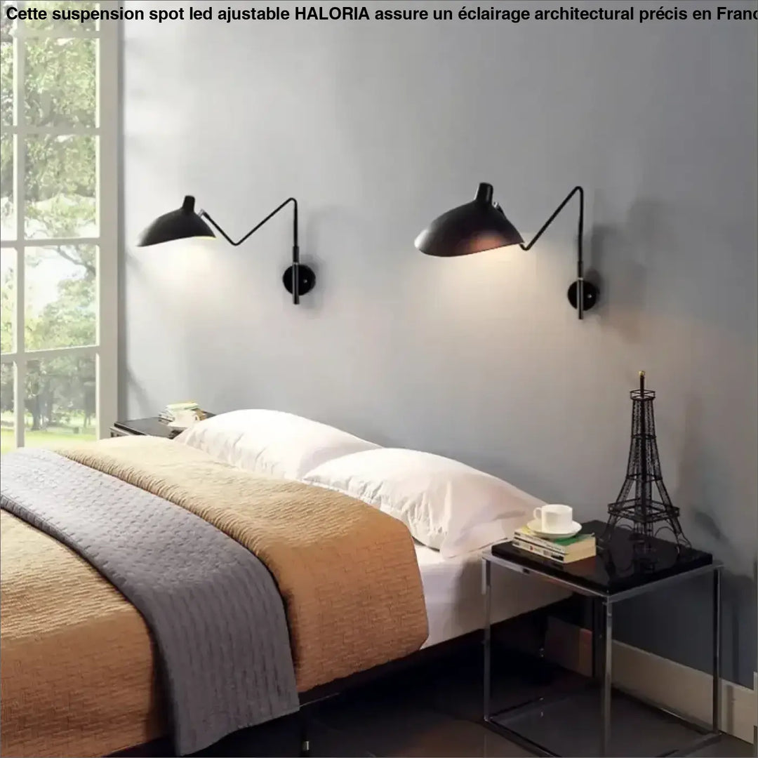 Applique industrielle orientable noir mat luminaire raffiné