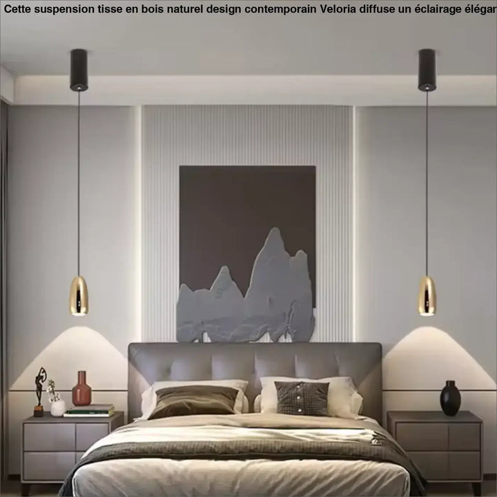Suspension Design Cylindrique Moderne Couleurs Avec Intérieur Doré

