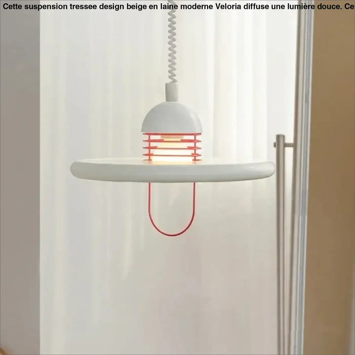 Suspension Luminaire Moderne Blanche Design Avec Câble Coloré