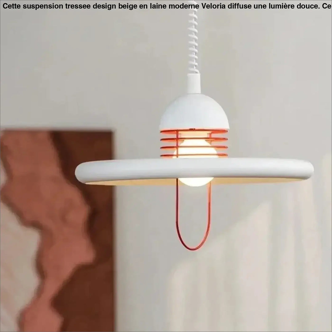 Suspension Luminaire Moderne Blanche Design Avec Câble Coloré