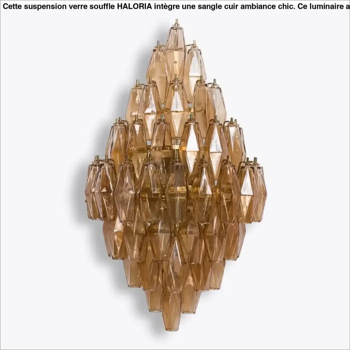 Applique murale contemporaine en verre design géométrique