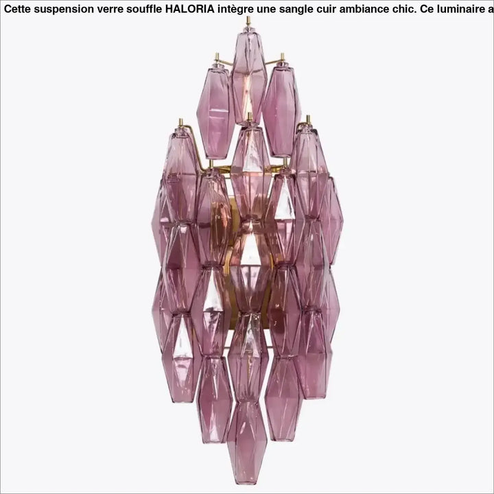 Applique murale contemporaine en verre design géométrique