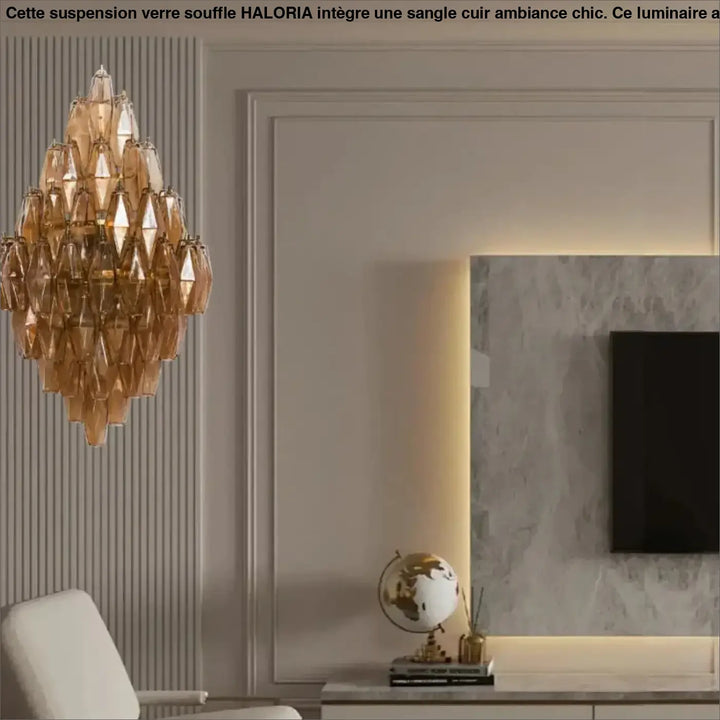 Applique murale contemporaine en verre design géométrique