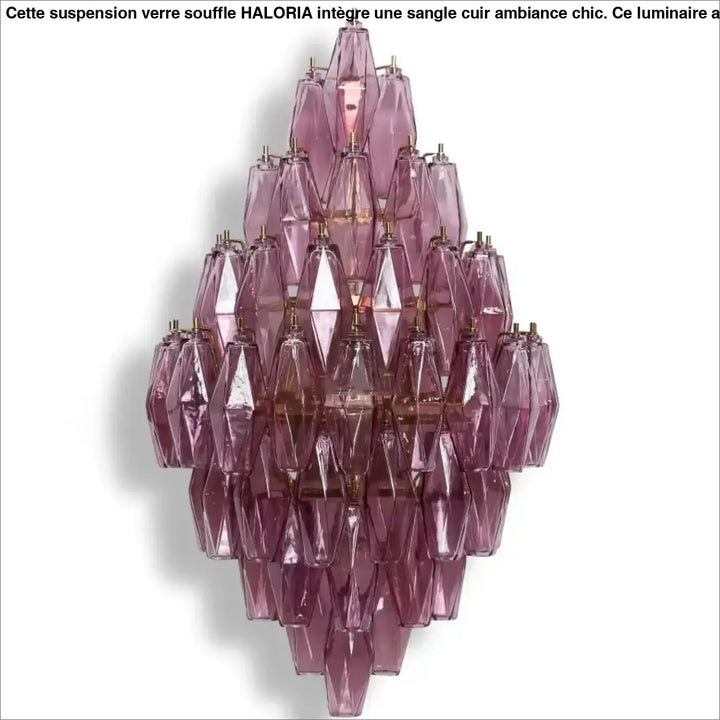 Applique murale contemporaine en verre design géométrique