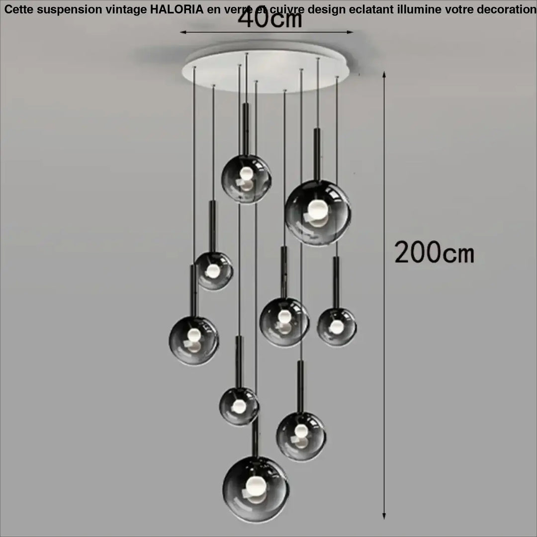 Suspension luminaire design moderne à bulles lumineuses