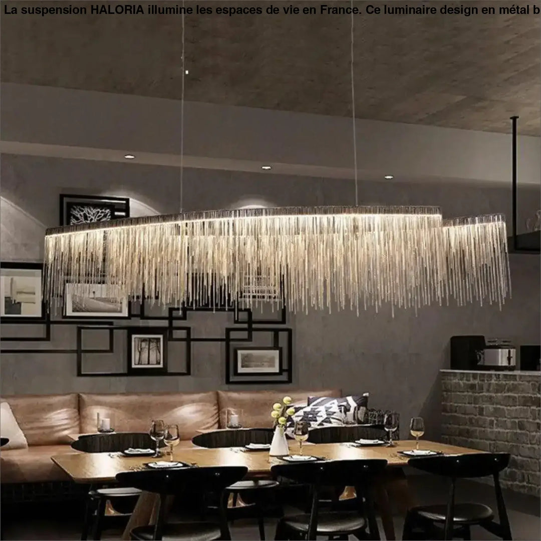 Suspensions Luminaires Design Franges Aluminium