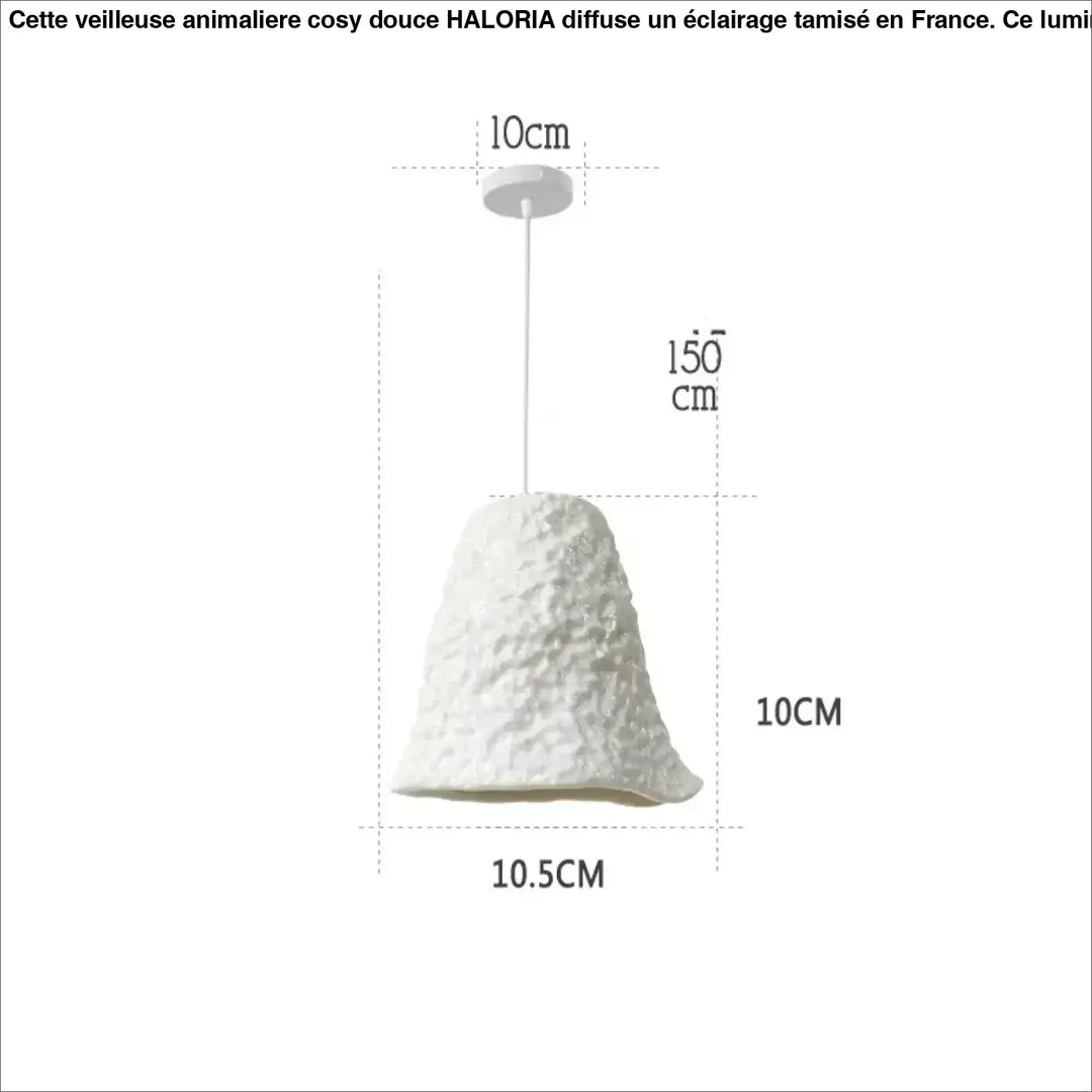 Suspension luminaire ceramica en céramique blanche texturée avec abat-jour en forme de cloche style intemporel