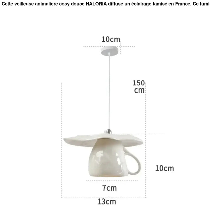 Suspension luminaire en céramique blanche forme de tasse à thé inversée avec style intemporel pour une décoration élégante