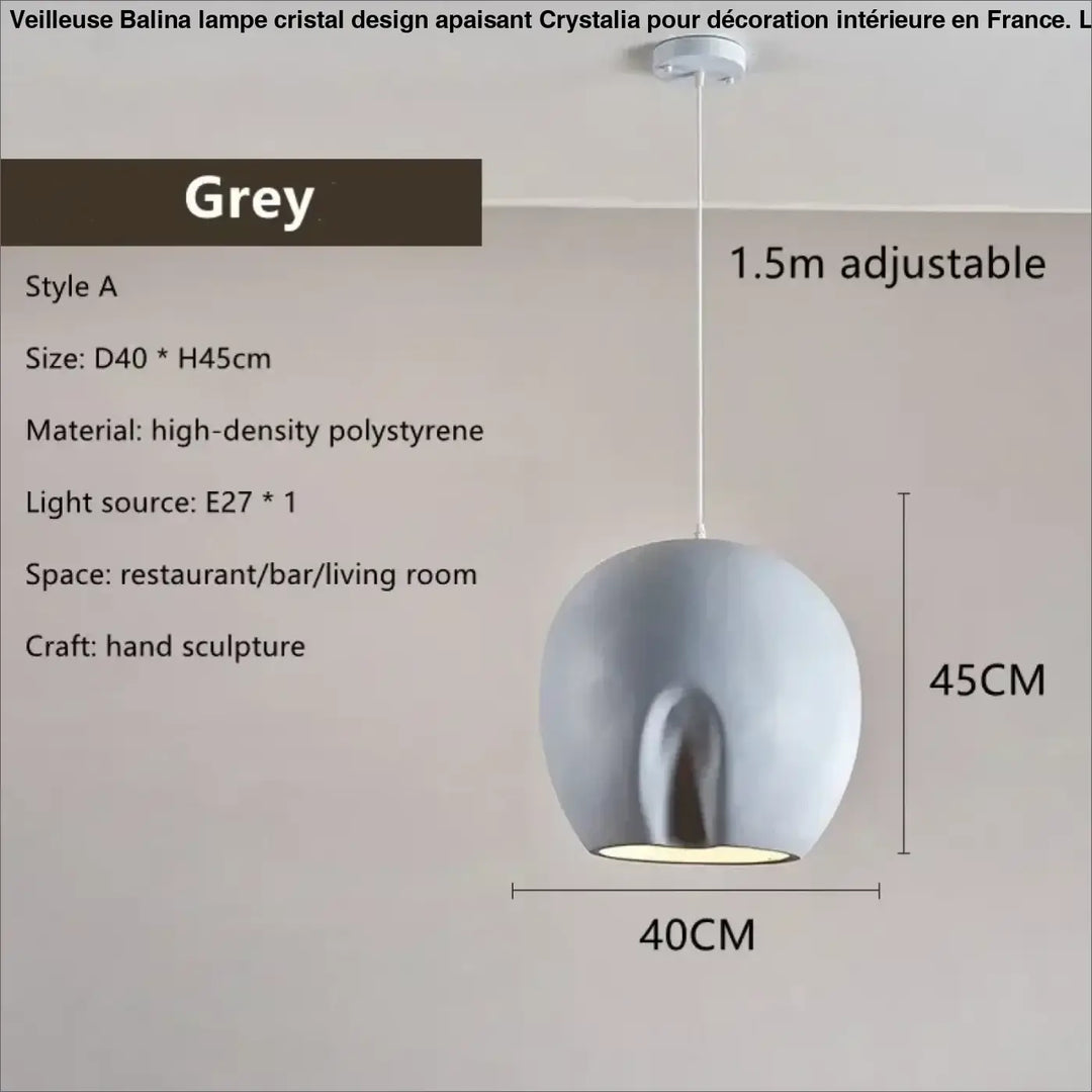 Suspension luminaire forme organique style contemporain