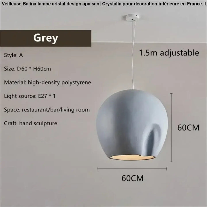 Suspension luminaire forme organique style contemporain