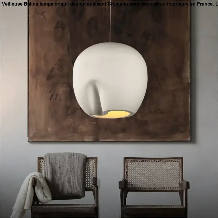 Suspension luminaire forme organique style contemporain