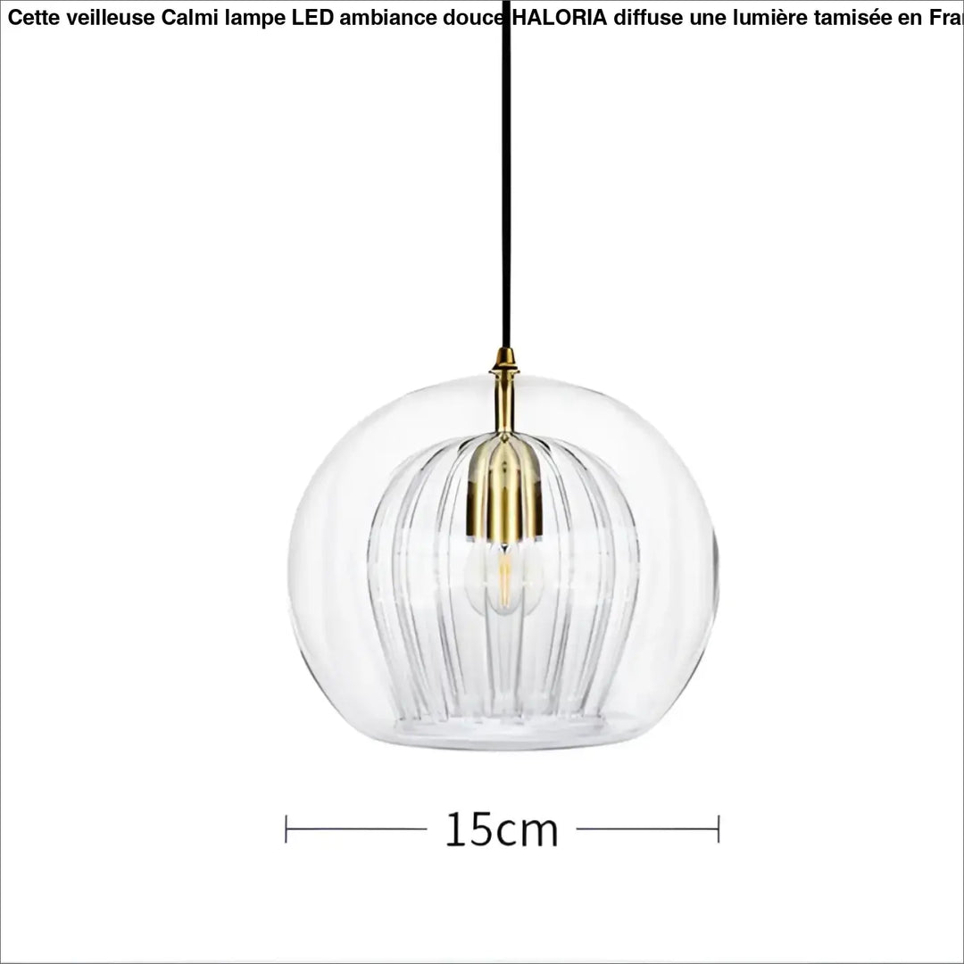 Suspension luminaire moderne en verre avec détail doré