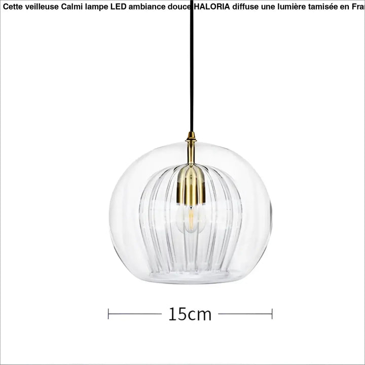 Suspension luminaire moderne en verre avec détail doré