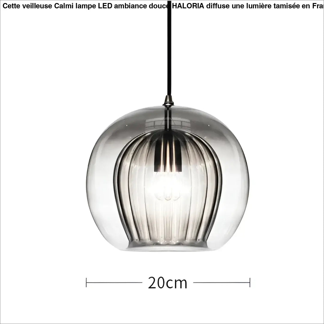Suspension luminaire moderne en verre avec détail doré