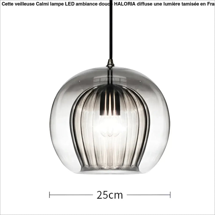 Suspension luminaire moderne en verre avec détail doré