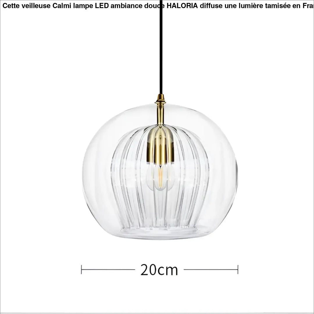 Suspension luminaire moderne en verre avec détail doré