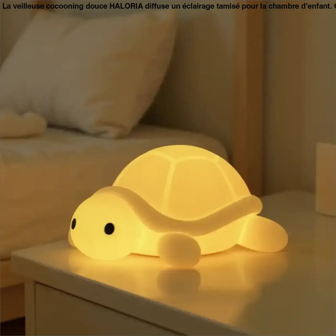 Veilleuse luminieuse turtle en silicone jaune doux avec coque lisse choix évident pour chambre denfant