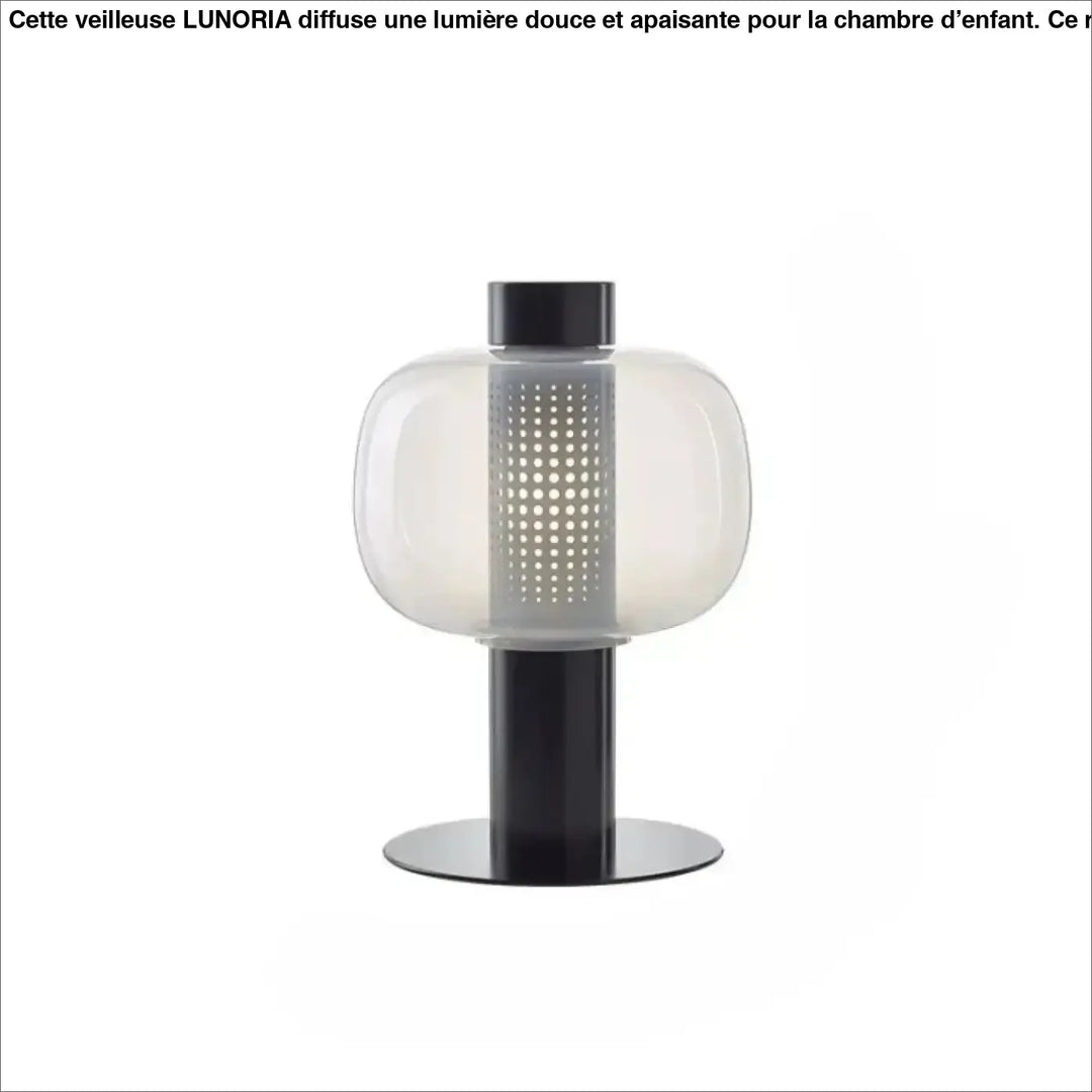Lampe de table vetra avec verre coloré translucide, design moderne et base cylindrique pour table contemporaine