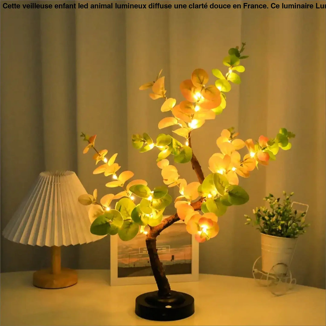 Lampe de table arbre lumineux led design nature chic