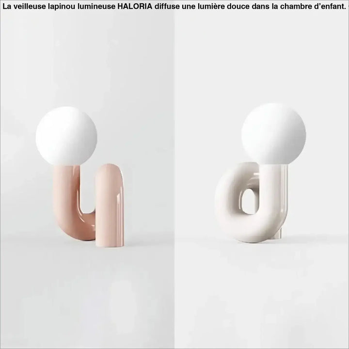 Lampe de table yeimy en céramique minimaliste avec abat-jour sphérique blanc mat et base courbe rose pâle pour décoration intérieure chic et détail compte