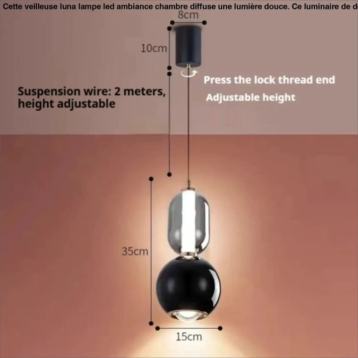 Suspension design en verre opalin et globe blanc moderne