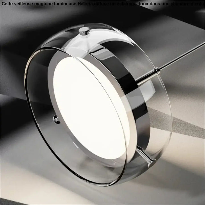 Suspension luminaire simpa en chrome moderne avec abat-jour circulaire en verre clair et design minimaliste élégant