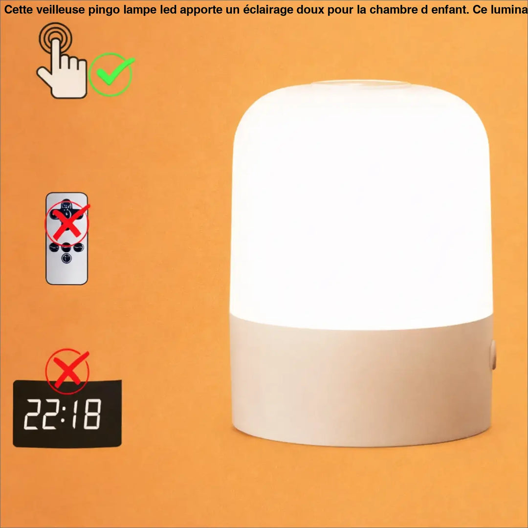 Veilleuse mallow led blanche design moderne avec un dôme arrondi lisse et une base solide elegante