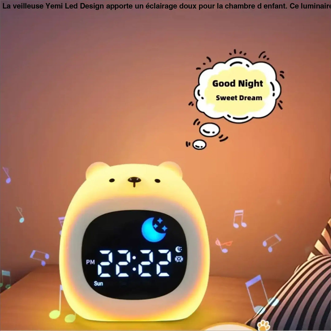 Veilleuse kuma pour des nuits douces et réveil enfant